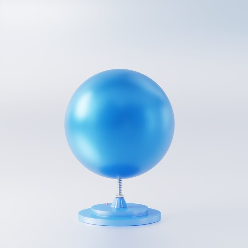 The assembled Creation Globe with sun and moon