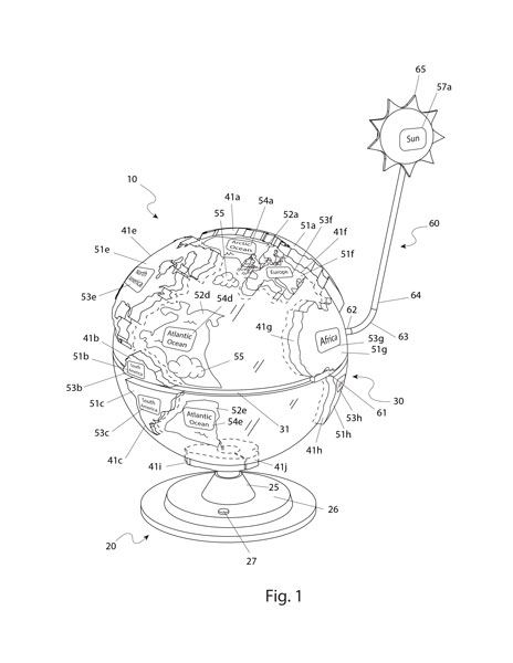 The Creation Globe patent illustration